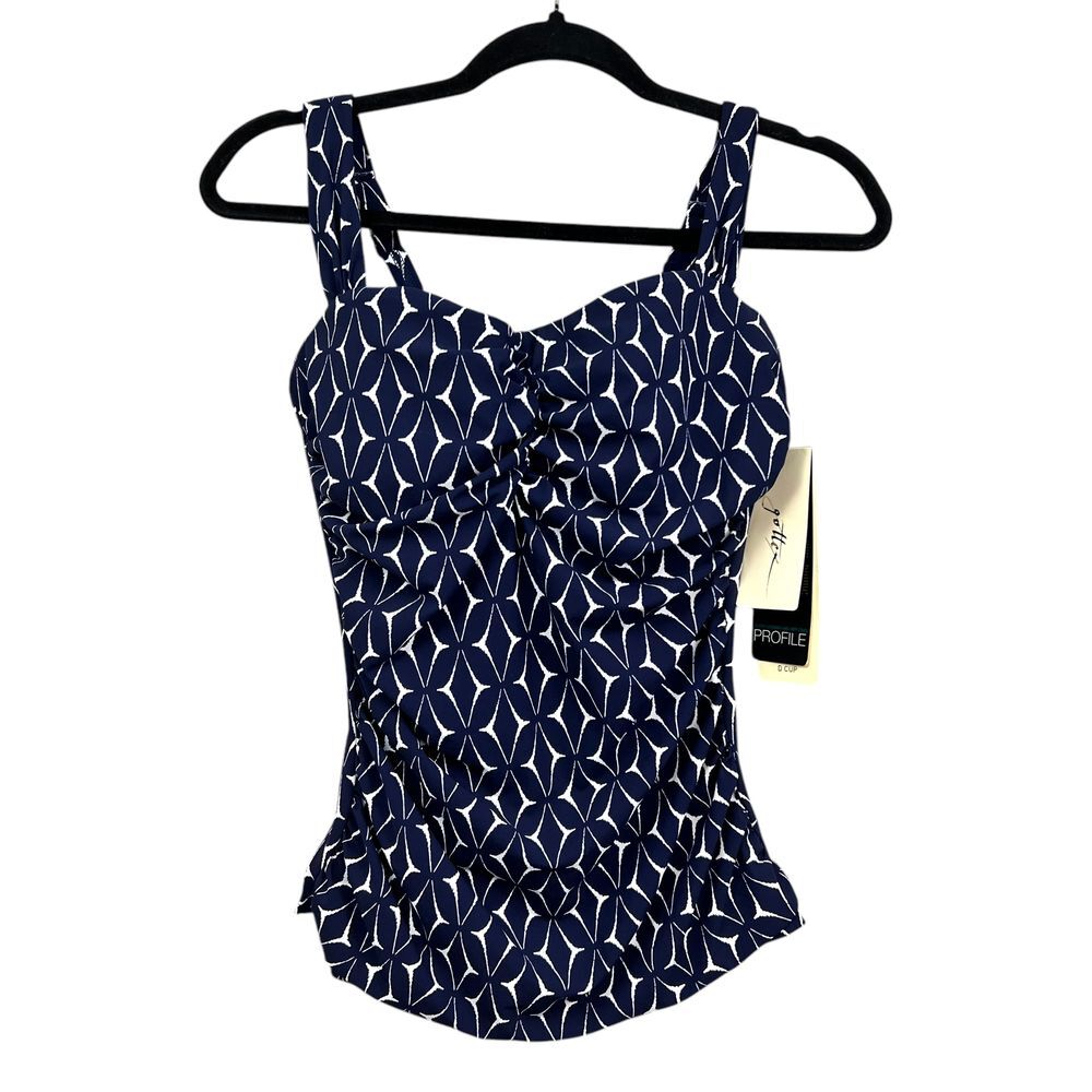 Gottex Navy and White One Piece Swimsuit
